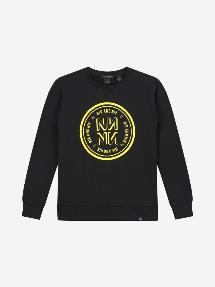 Nik&Nik NIK2843 Trui / Sweater NN sweater Zwart