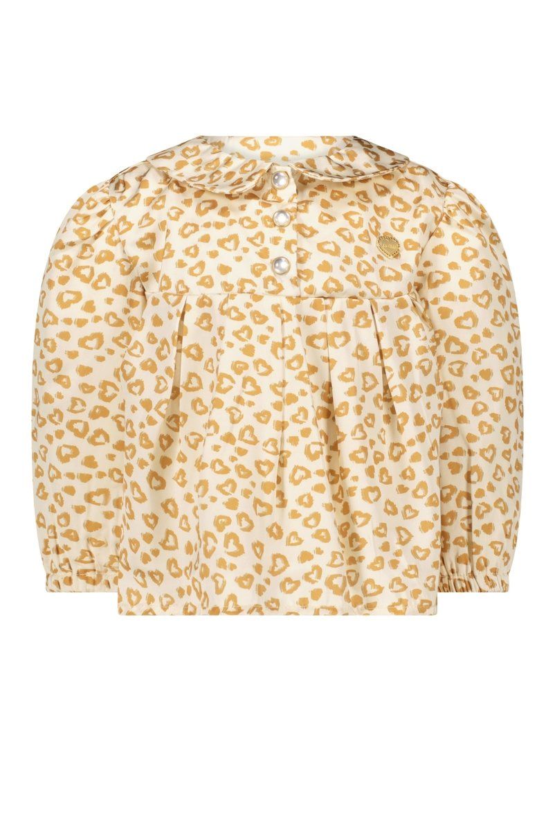 Blouse EXPLORE pleated leopard blouse mini