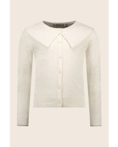Vest Flo girls knitted slub cardigan Off white