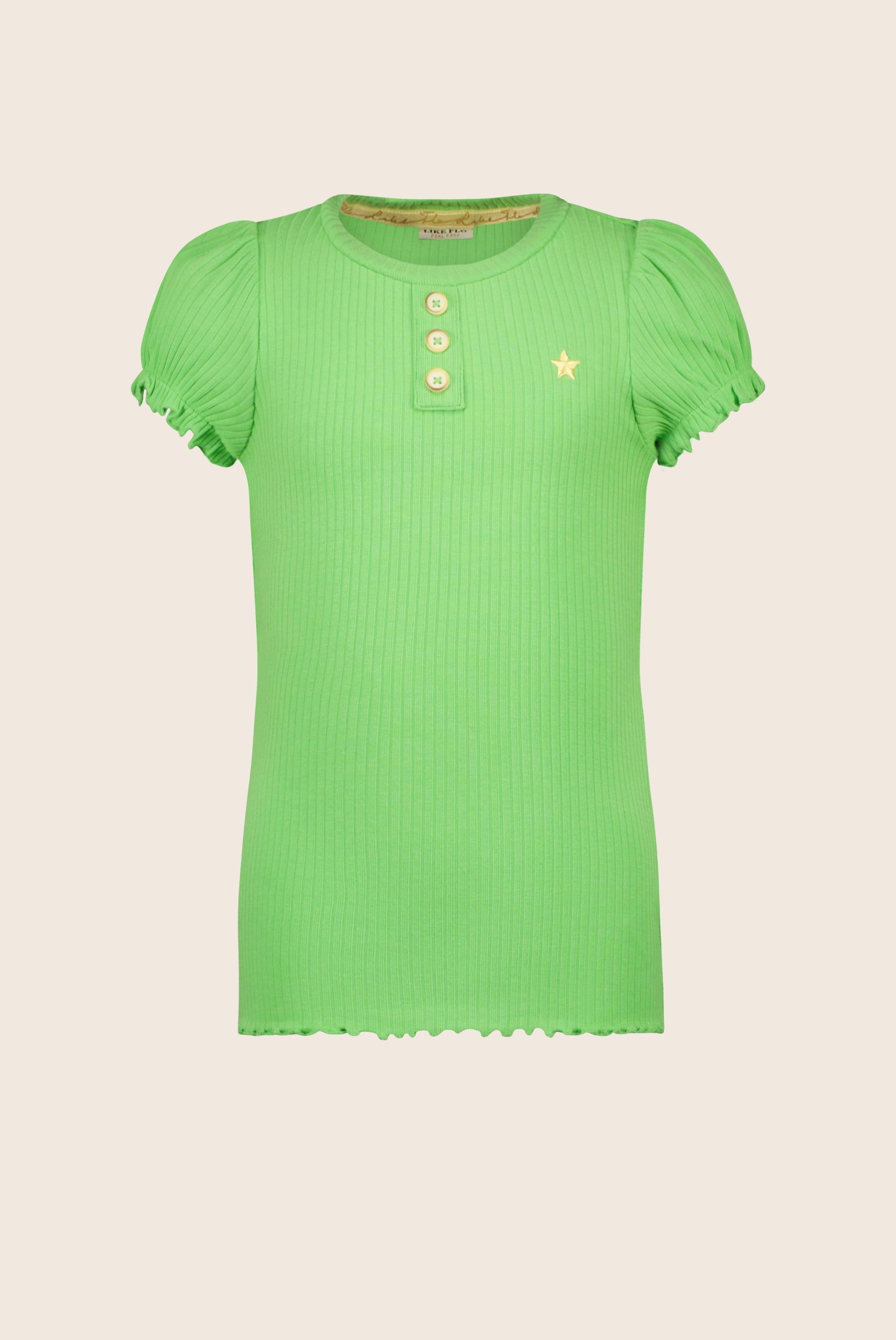 T-Shirt Flo girls solid rib tee Green