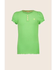 T-Shirt Flo girls solid rib tee Green