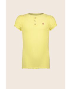 T-Shirt Flo girls solid rib tee Soft yellow