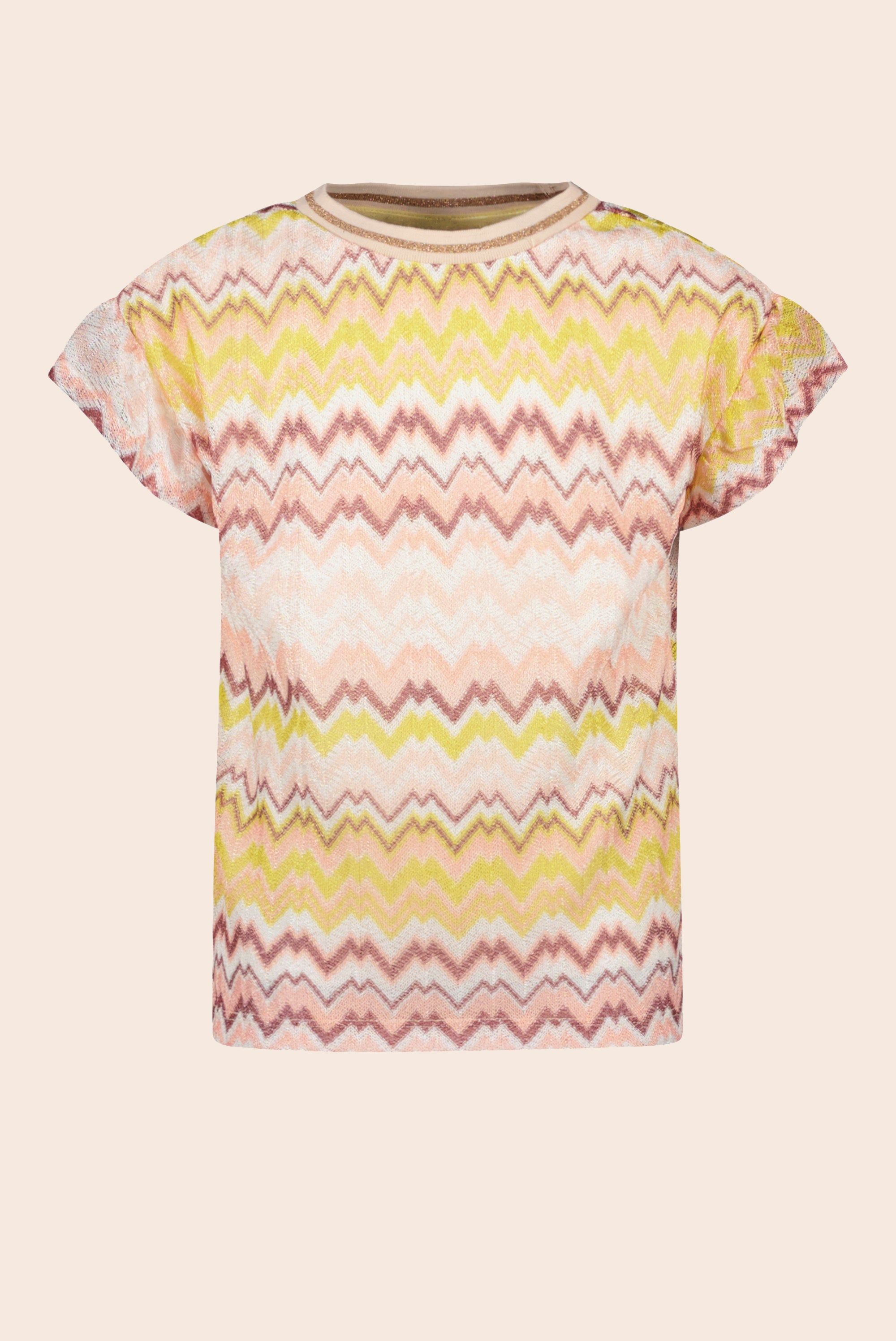 T-Shirt Flo girls zigzag ruffle top
