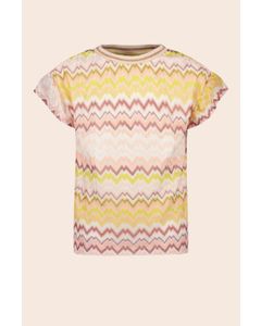 T-Shirt Flo girls zigzag ruffle top