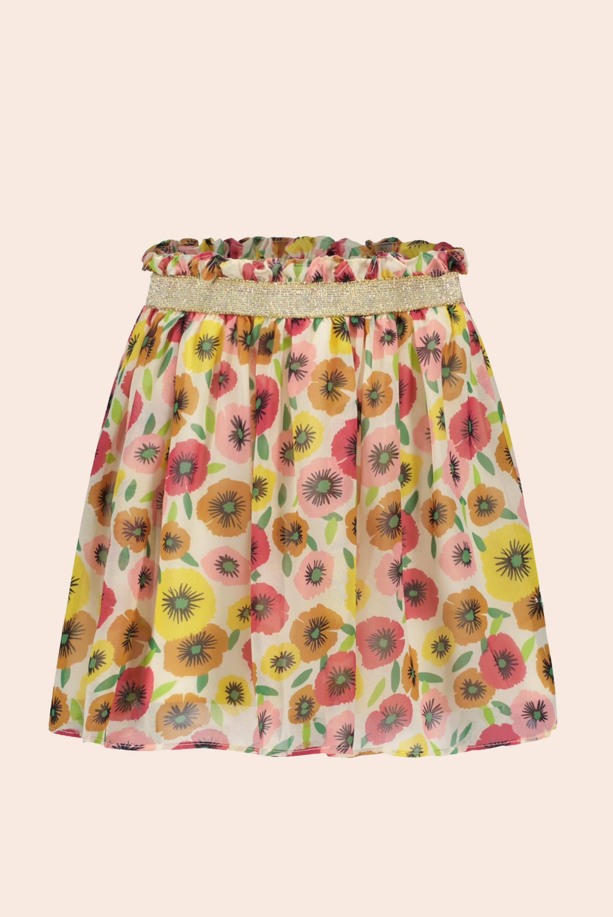 Rok Flo girls chiffon flower skirt