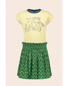 T-Shirt Flo girls crepe jersey dress with jersey top