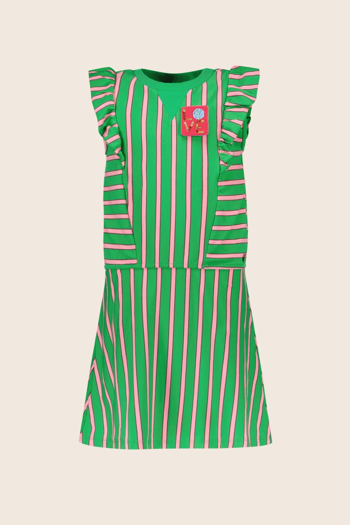 Dress TEDJE green stripe