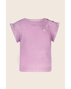T-Shirt Top GEMMA metallic lilac