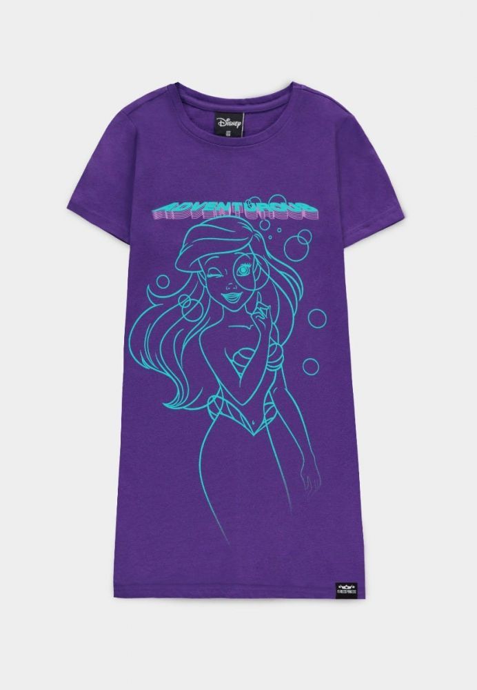 101 Dalmatians II Disney Fearless Princess (Kids) - Ariel Girls Short Sleeved T-shirt Dress Purple