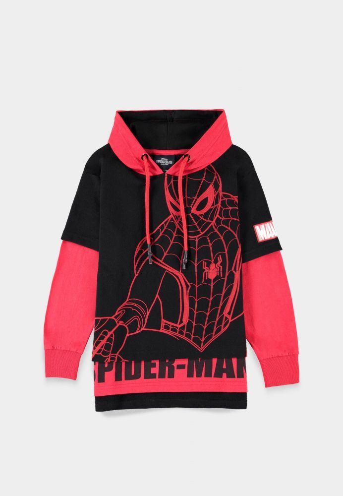 Spider-Man: No Way Home Marvel - Spider-Man - Boys Double Sleeved Hoodie Black