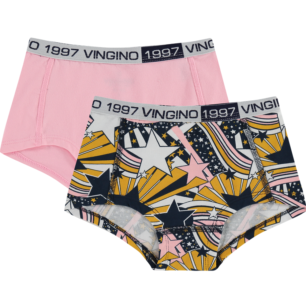 Vingino VN5130 Ondergoed G 124-4 Shinysky 2-Pack Pink