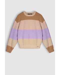 Kes Fluffy Striped Knitted Sweater