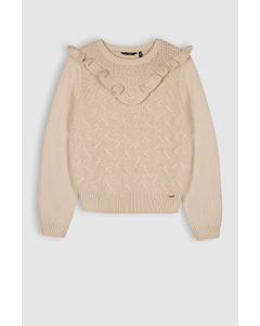 Ketan Knitted Sweater Ruffle Detail