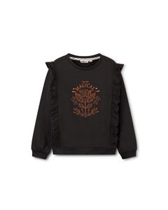 Trui / Sweater Zwarte sweater met borduur