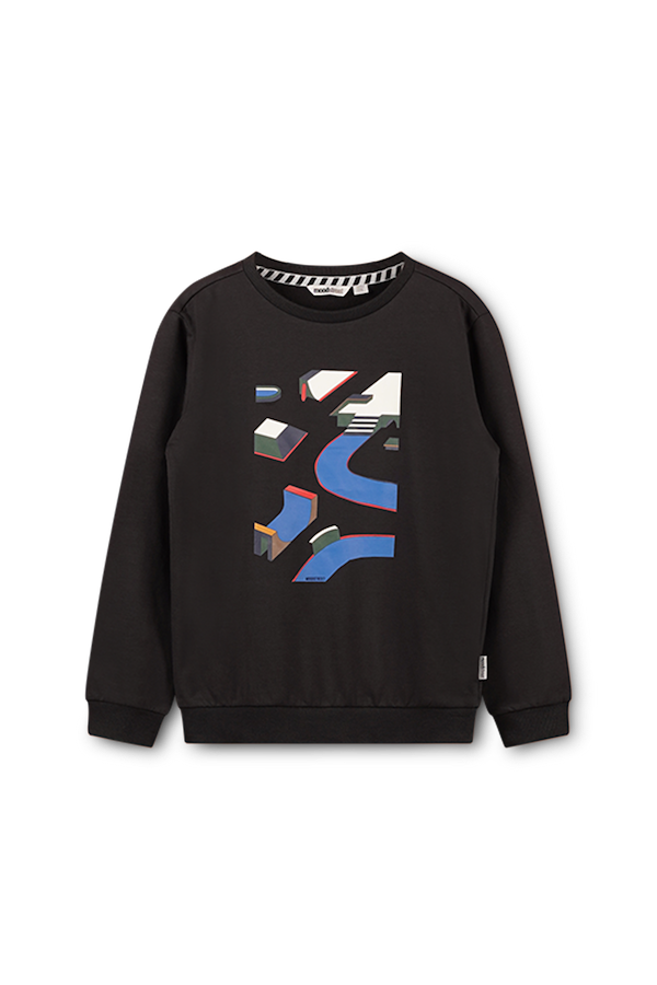 Trui / Sweater Zwarte sweater met print