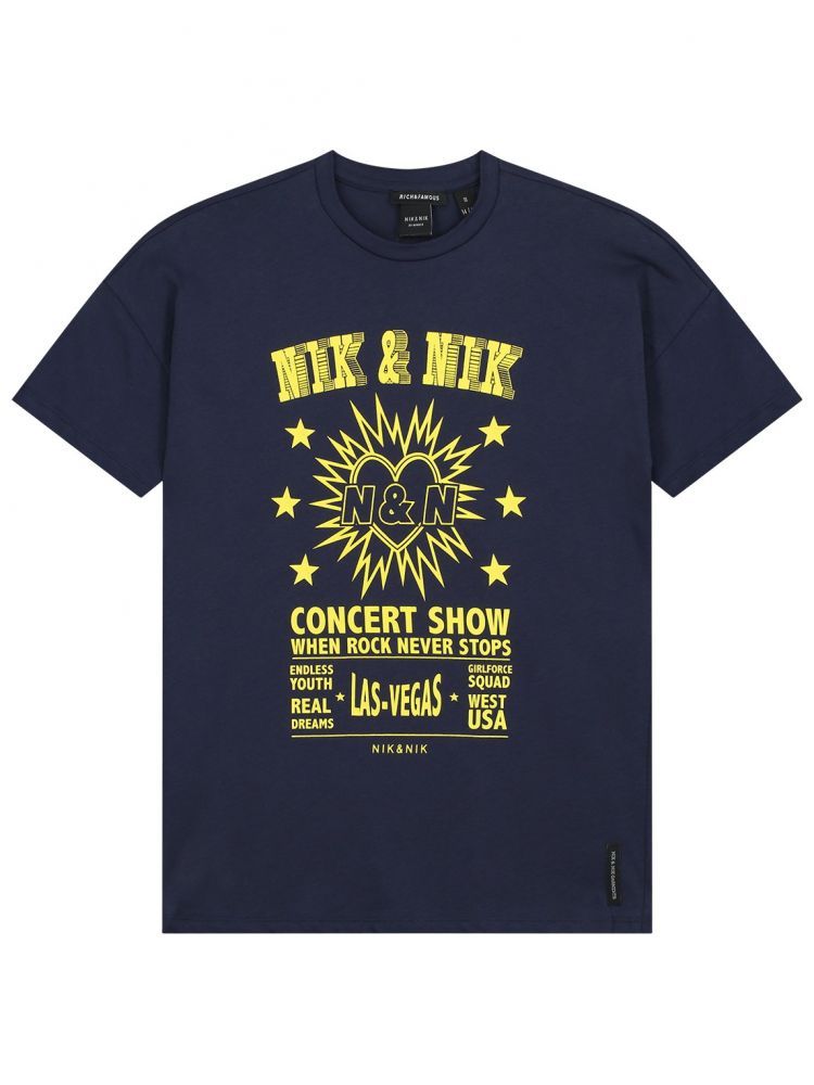 Nik&Nik NIK2873 T-Shirt Concert Blauw