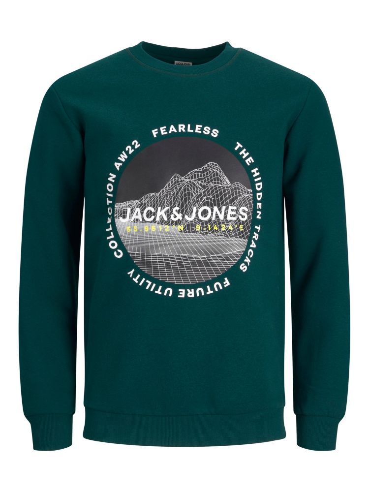 Jack&Jones Junior JR1835 Trui / Sweater JCOMapping Groen