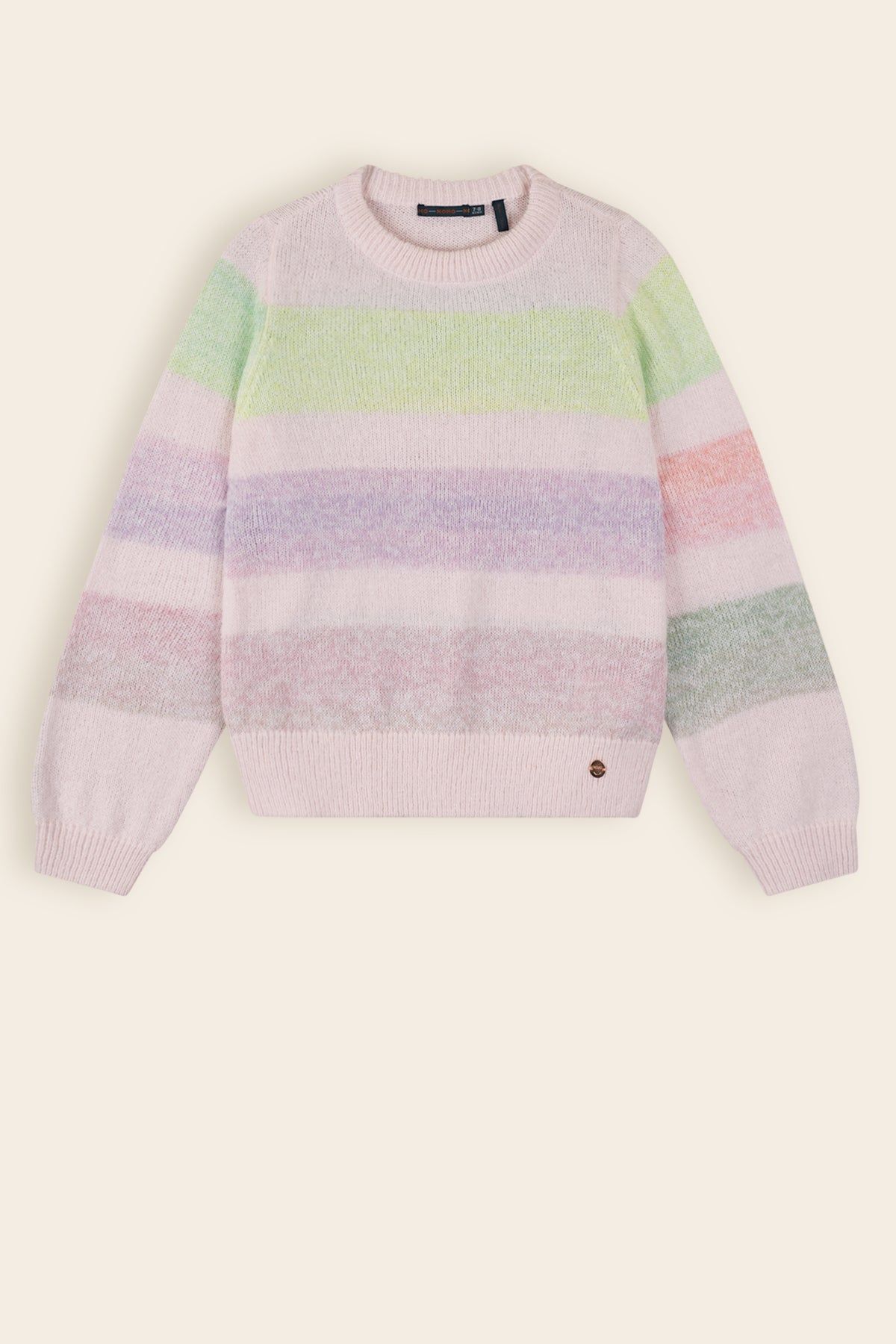 Trui / Sweater Kemmy Gradient Gestreepte Gebreide Trui Multikleuren Cotton Candy