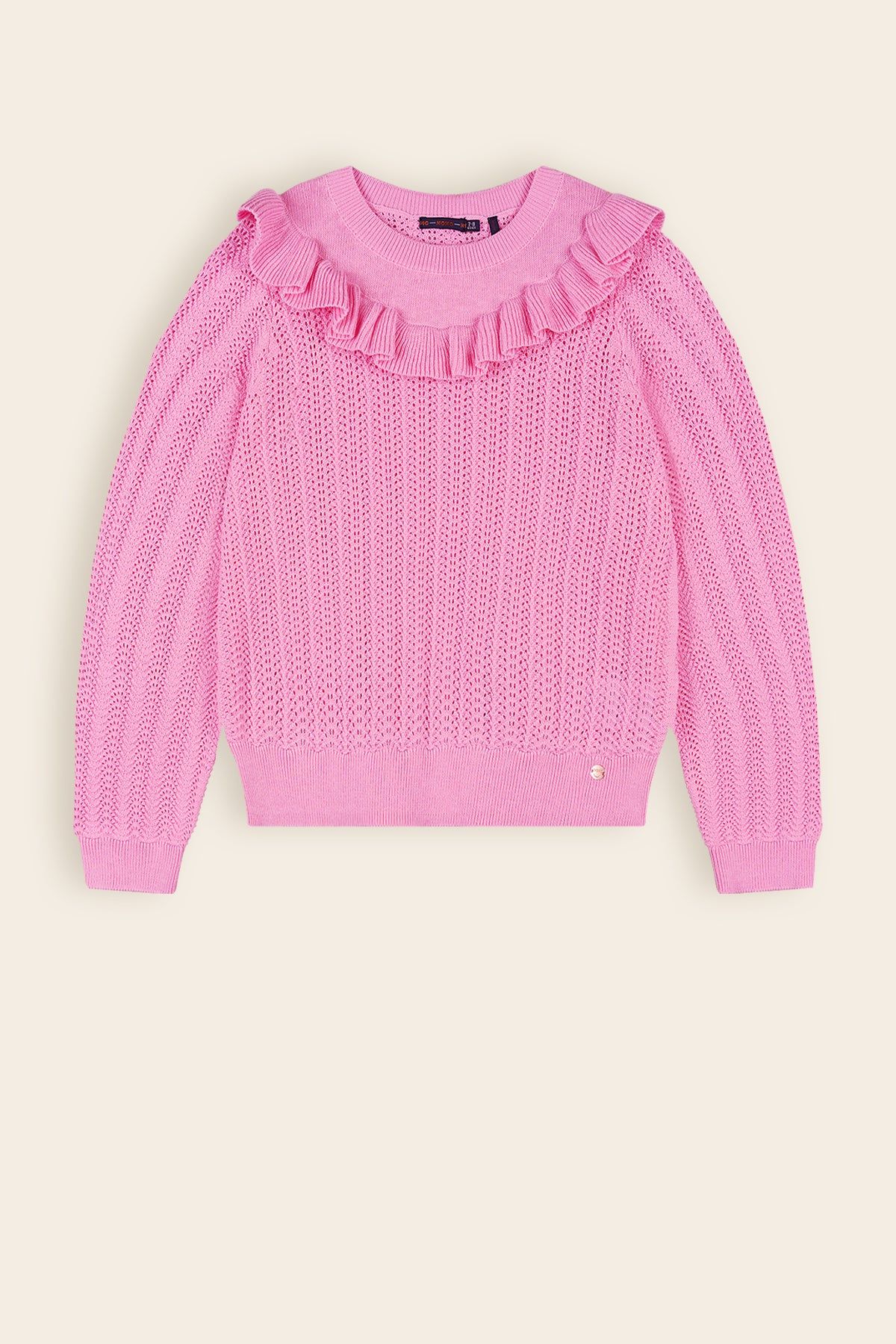 Trui / Sweater Kerala Ajour Gebreide Sweater Roze