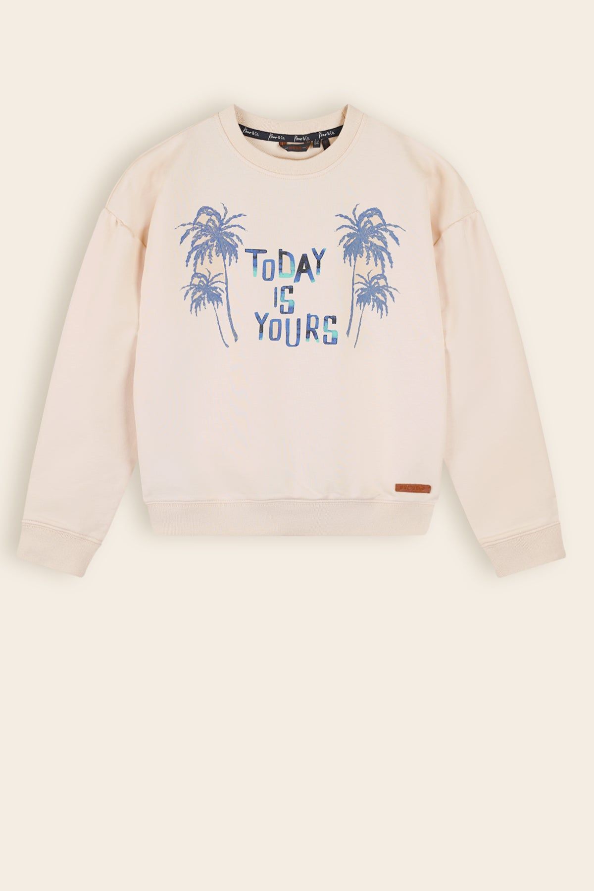 Trui / Sweater Kimo Sweater met Print Ivoor