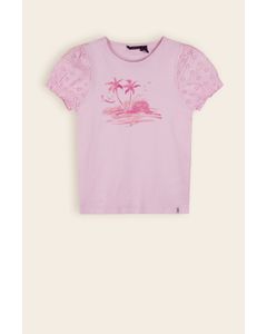 Kantal T-Shirt Pofmouw Roze