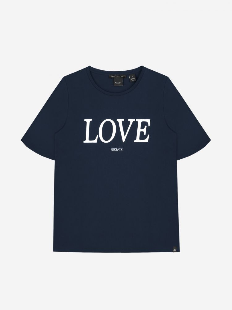 Nik&Nik NIK3055 T-Shirt Lora Love Blauw