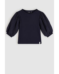 T-Shirt Kylia Cropped Top Navy