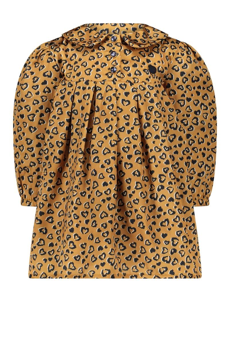 Jurk SITAH pleated leopard dress mini