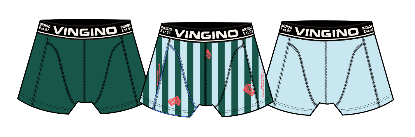 VN9533 Pyjama B-241-1 Stripe 3 pack