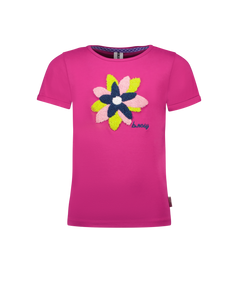 T-Shirt Girls t-shirt with frotté flower artwork