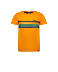 T-Shirt Boys ss shirt with multi color stripe artwork