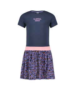 Rok Girls dress wit  leo skirt and solid jersey top
